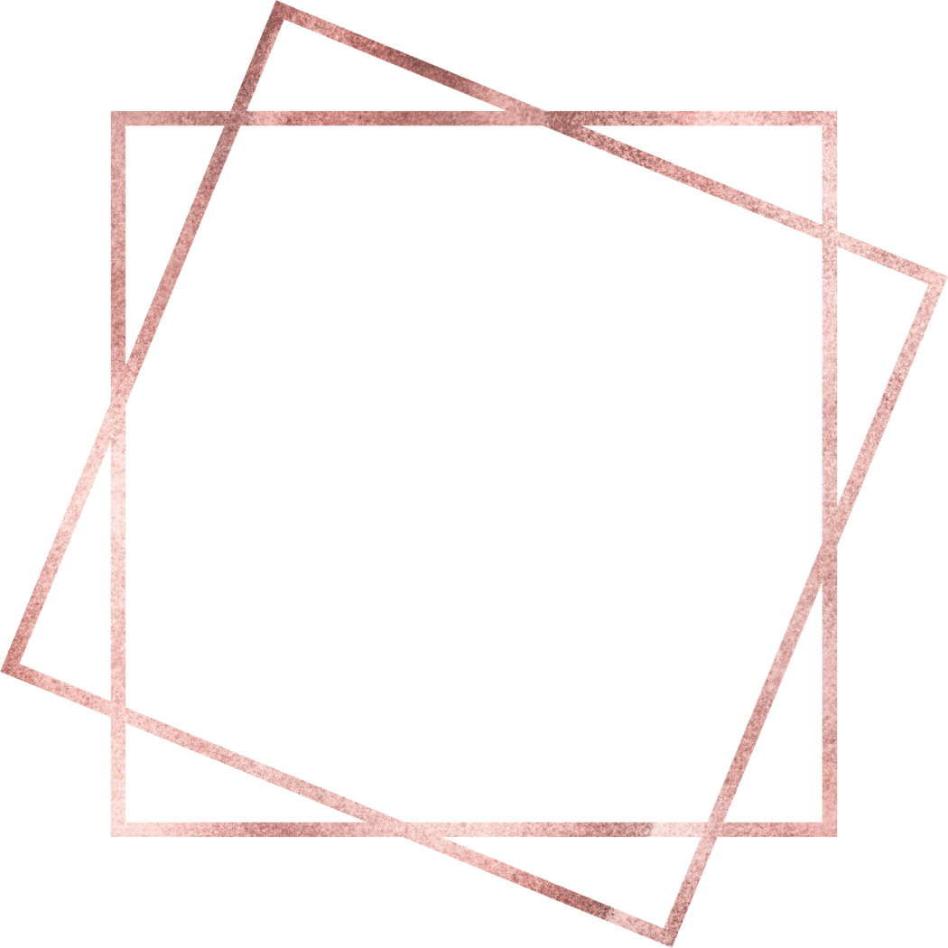 Rose gold geometric frame